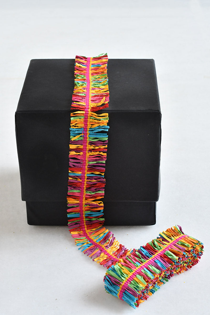 Multi Brights Paper Yarn Ribbon, 2 meters