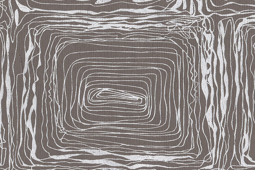 Squiggle Mazes: White on Taupe Stone Handmade Paper ~100gsm Set of 5 50X70cm each