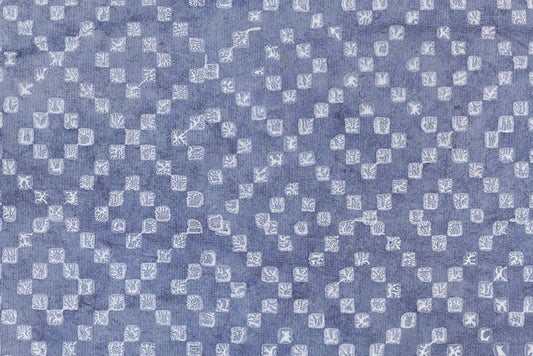 Diamonds: White on Deep Blue Batik Handmade Paper ~100gsm Set of 5 50X70cm each
