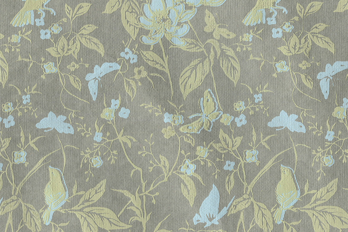 Woodland Print On Green Printed Handmade Paper Online