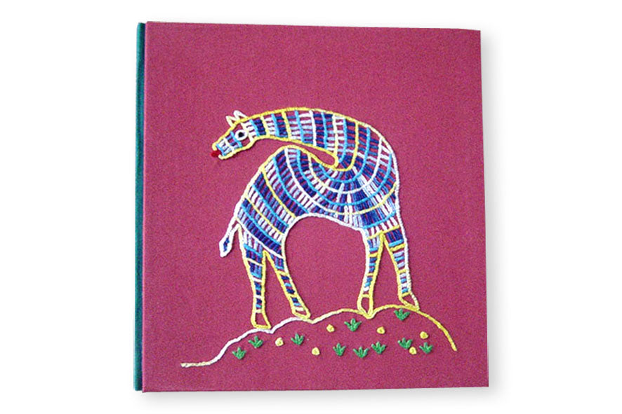 Giraffe Folk Animals Blank Pages Handmade Hard Bound Book Online