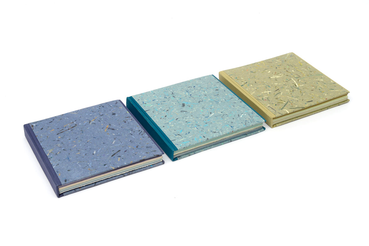 Brahma All Greens Quarter Bound Notebook, 7x7, Assorted Blank pages