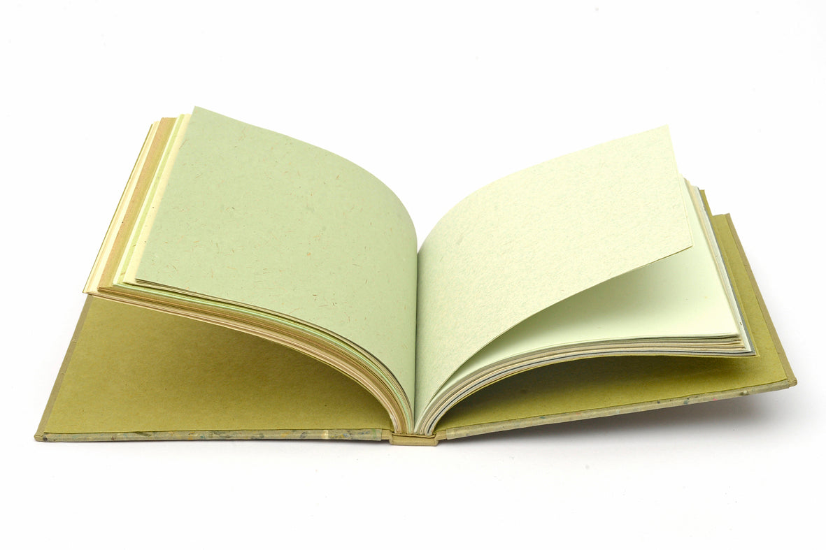 Brahma All Greens Quarter Bound Book, 7x7, Assorted Blank pages
