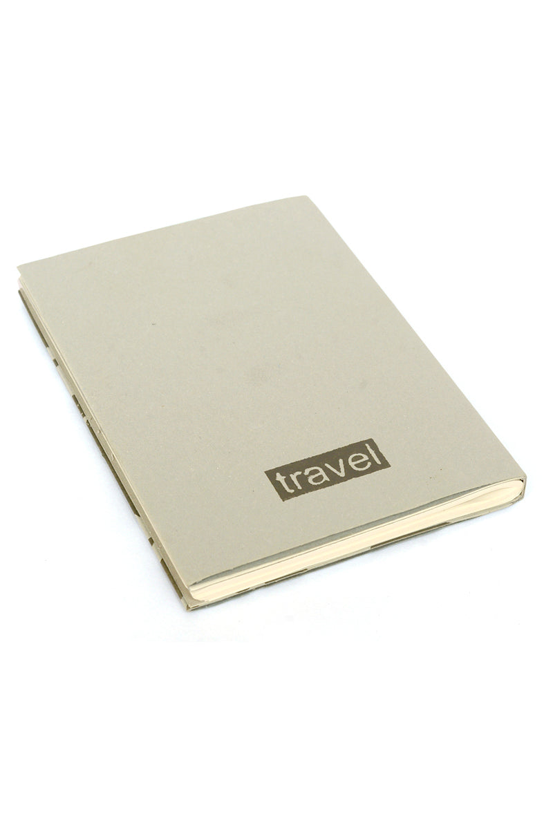 Notebook Travel Black Embossed | Rickshaw Recycle