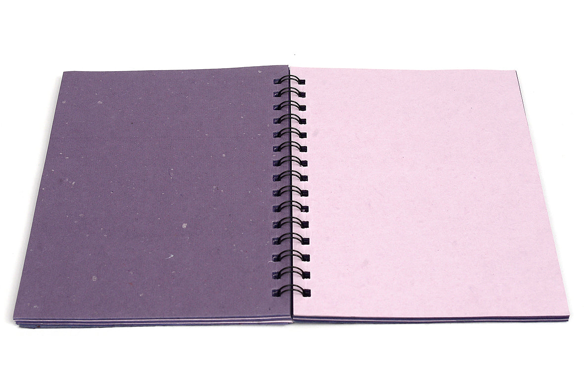 Chattai Textured Wiro Notebook, A5, Assorted Tonal Blank pages
