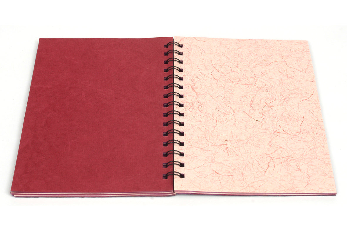 Chattai Textured Wiro Notebook, A5, Assorted Tonal Blank pages