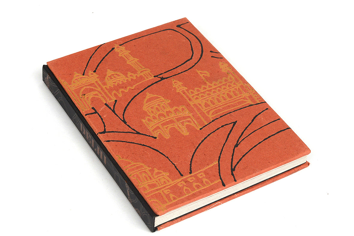 Delhi Landmarks Hand painted B6 Journal | Rickshaw Recycle