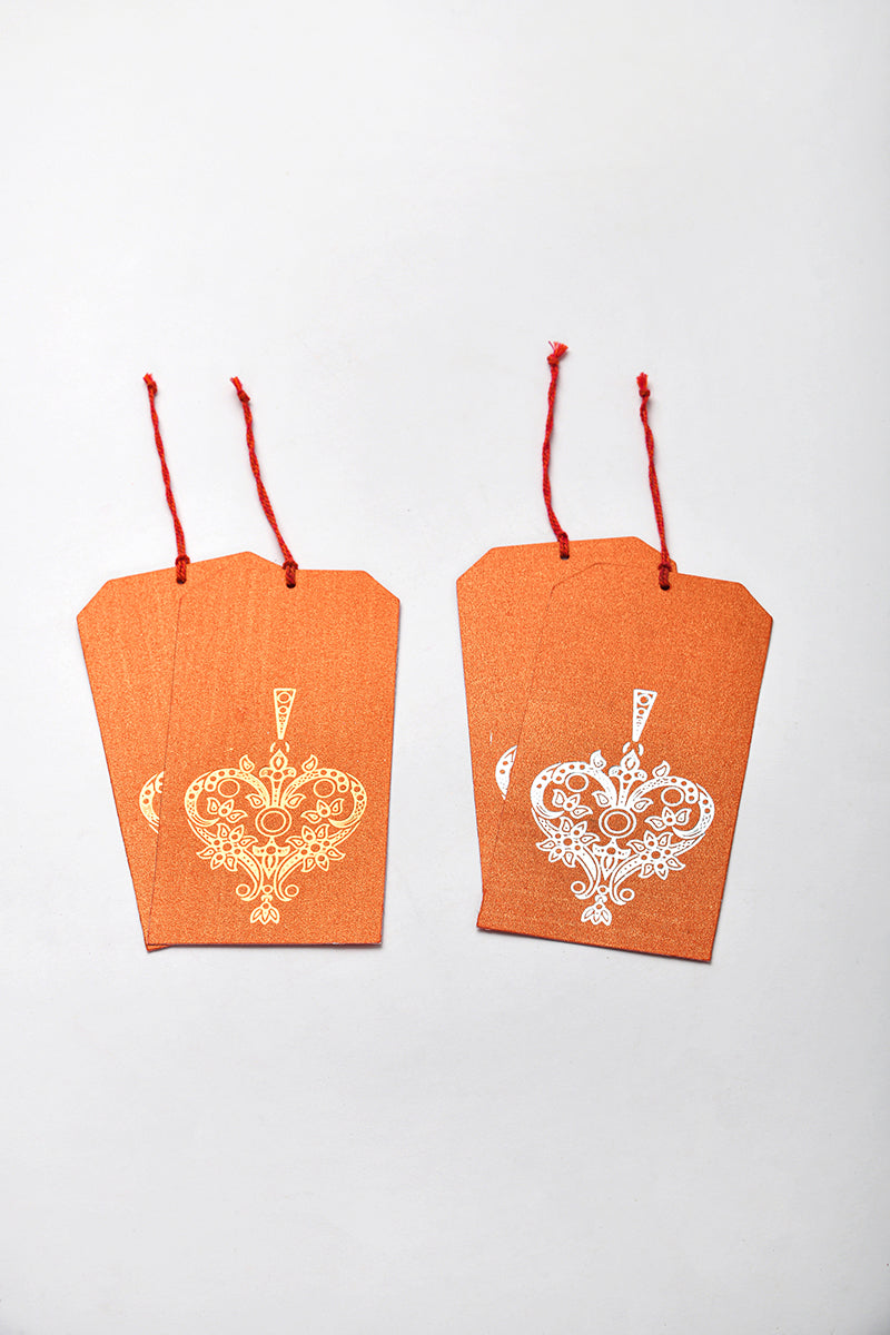 Metallic Paper Tag Cards, 2 Sets of 4, 3x6