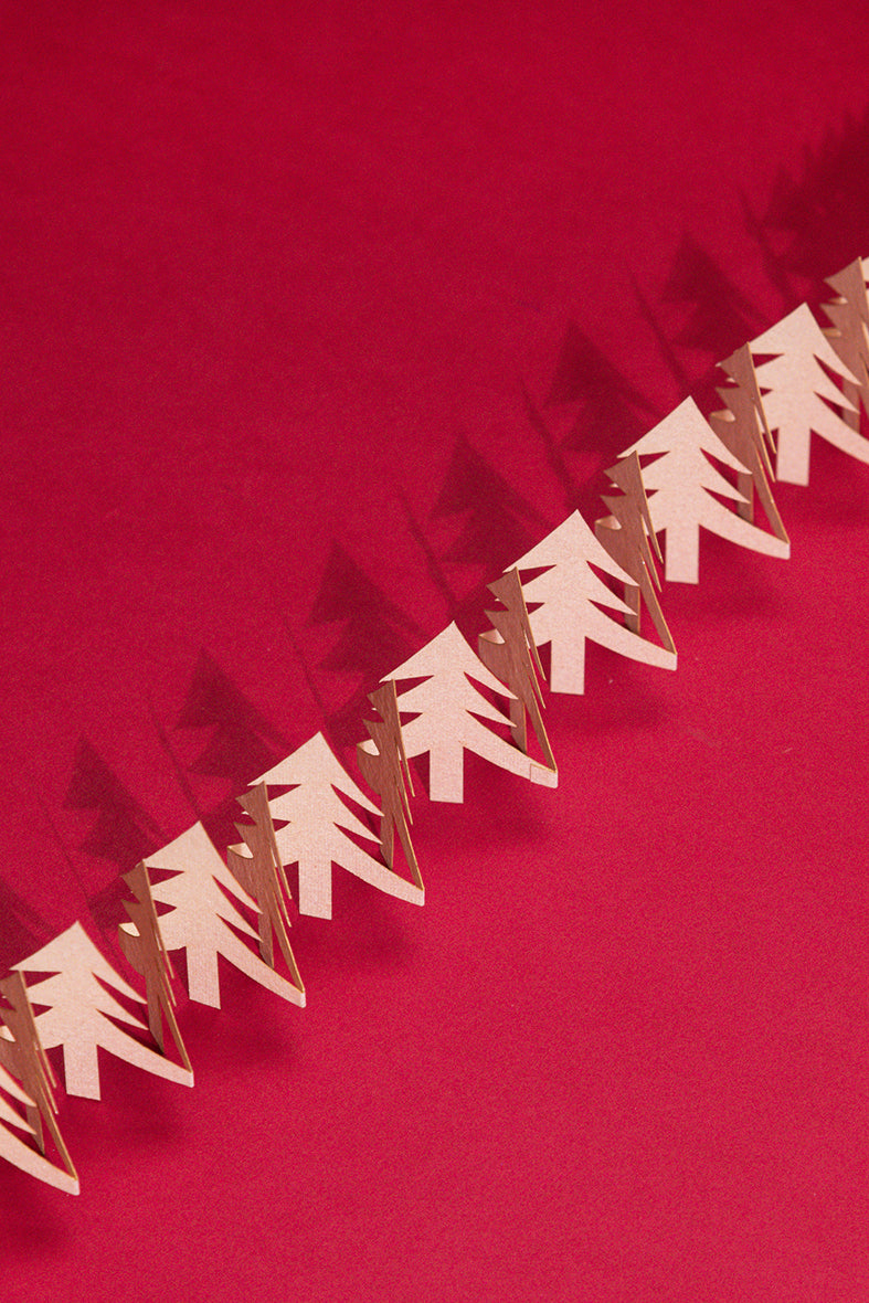 Tree Tessellating Metallic Accents Paper Strings Decoration Set of 2 Online