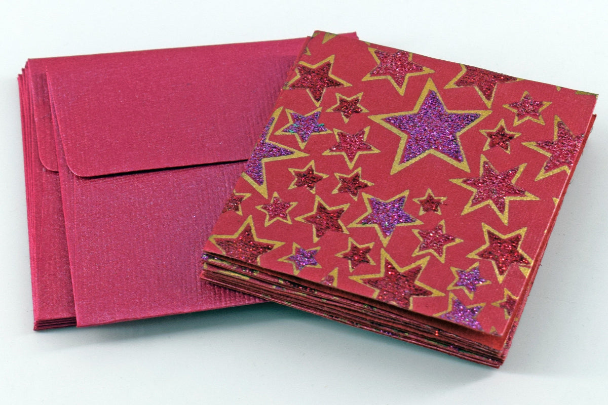 Holiday: Glitter Stars Gift Card Set l Rickshaw Recycle