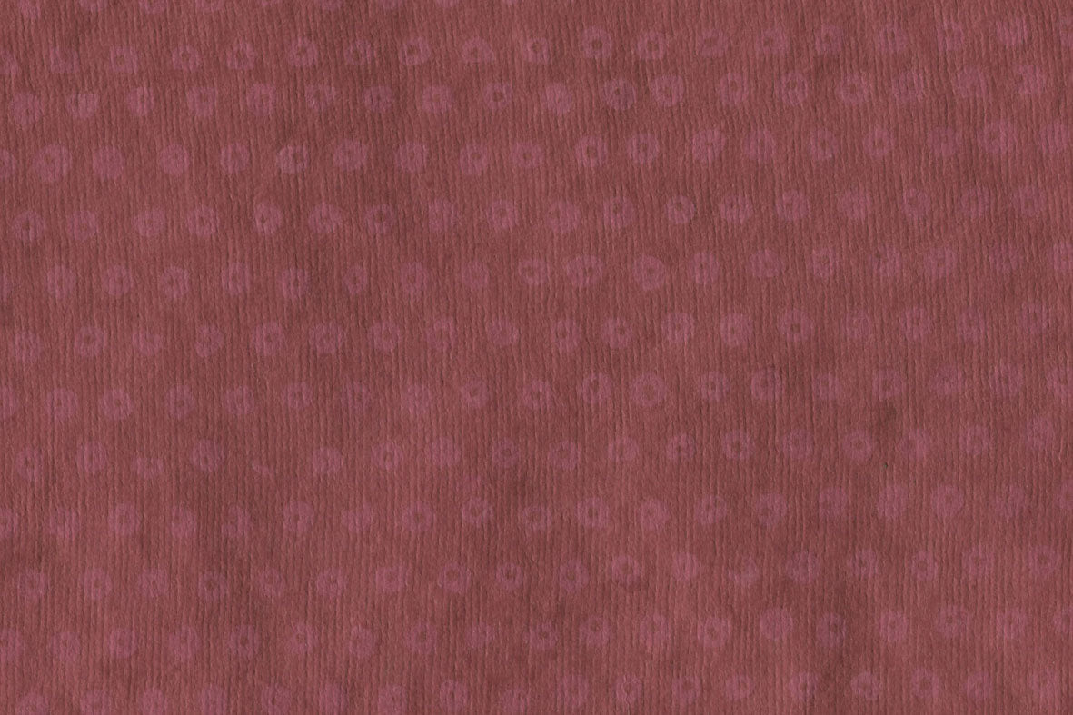 Brown on Carmine Pink Dot Sieve Printed Handmade Paper Online