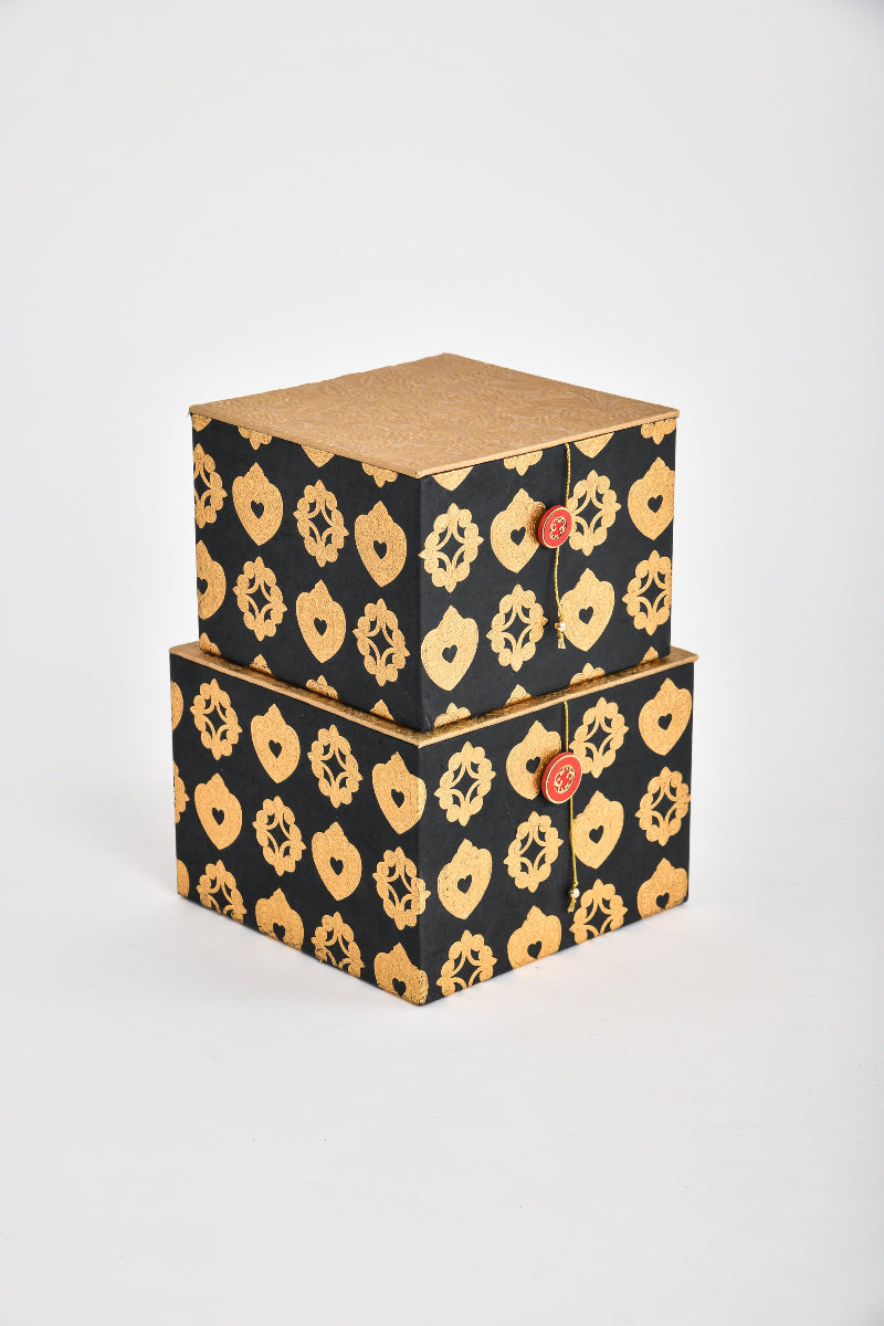 Medallions Handmade Paper Flip Top Gift Box Online