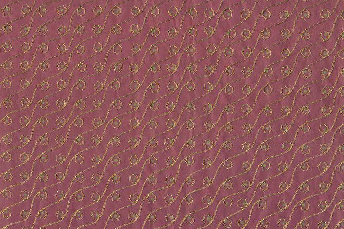 Dots & Zari Kollam Columns: Gold on Deep Rose | Rickshaw Recycle