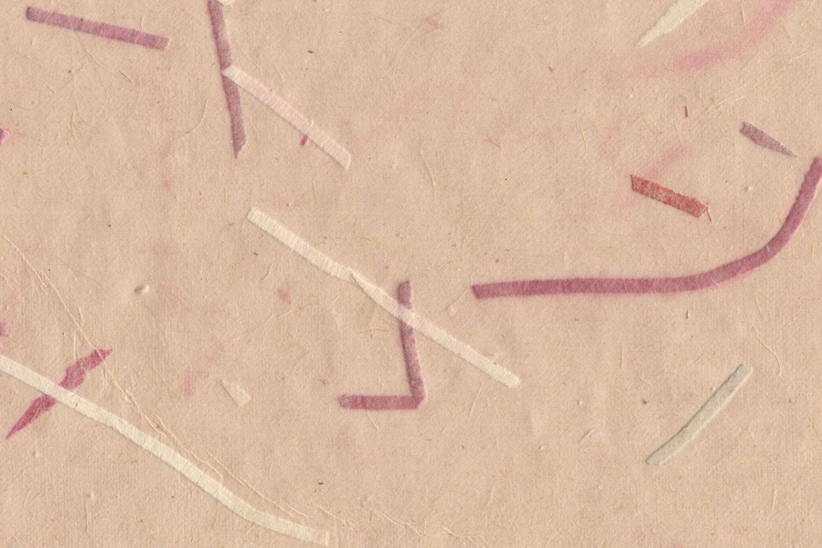 Natural Banana & Jute Red Strips Texture Handmade Paper Online