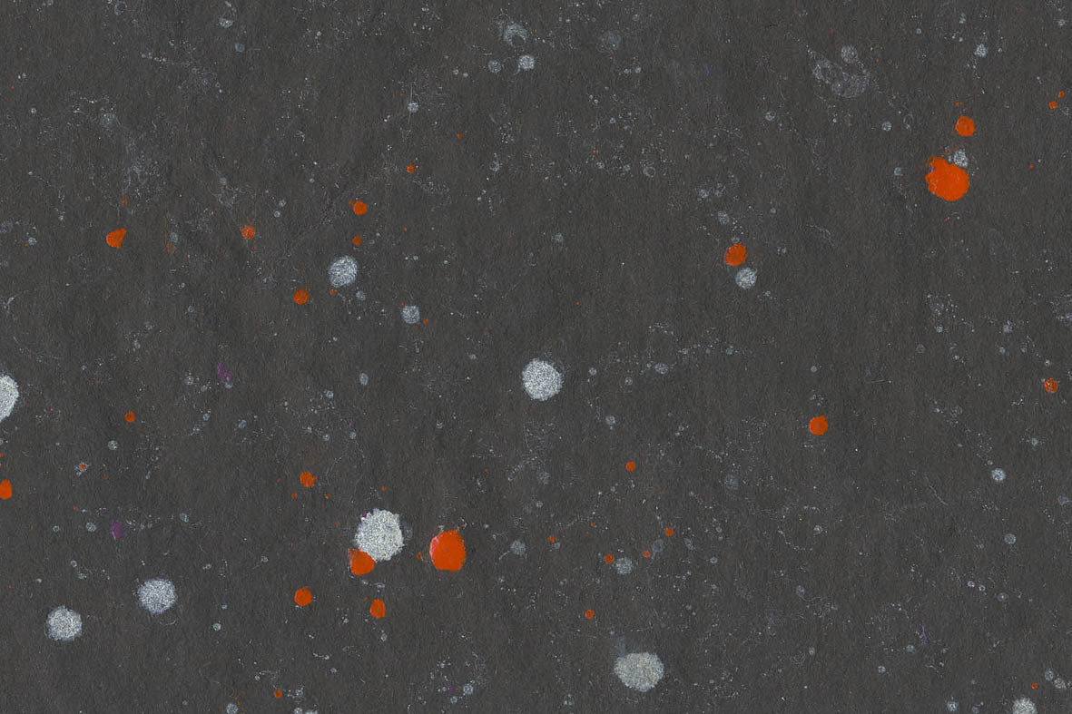 Orange & White on Black Marbling Texture Handmade Paper Online