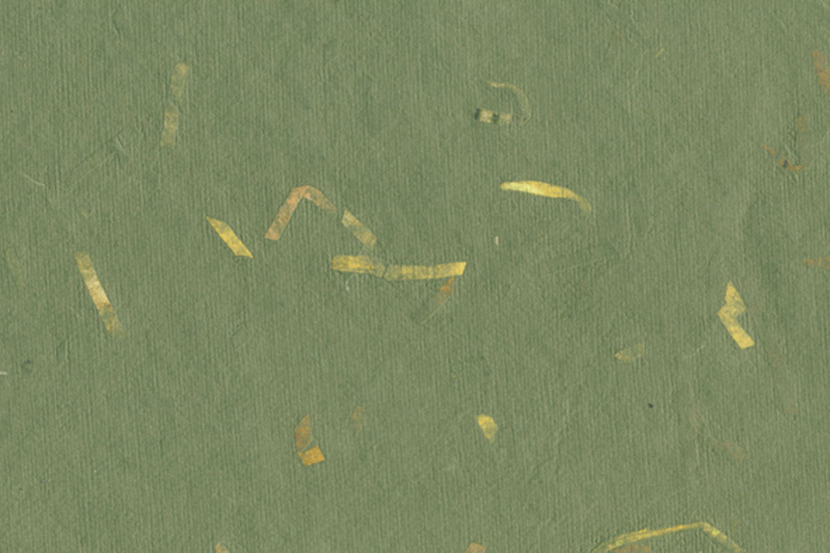 Vichy Green With Yellow Brights Chips Texture Handmade Paper Online