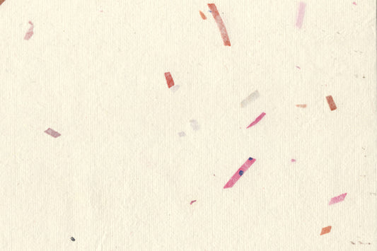 White with Pink & Mixed Brights Chips Texture Handmade Paper Online