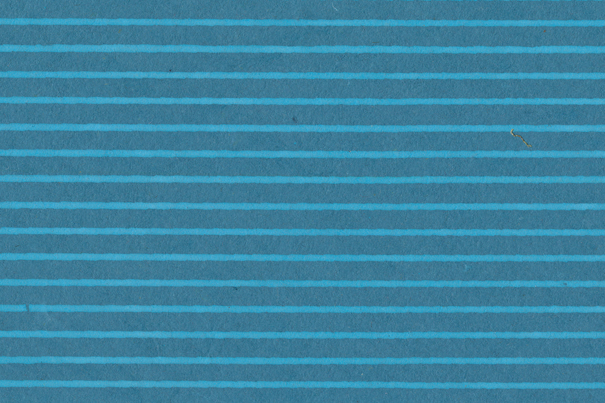 PL Stripes Blue-MediumBlue Printed Handmade Paper ~100gsm 50X70cm