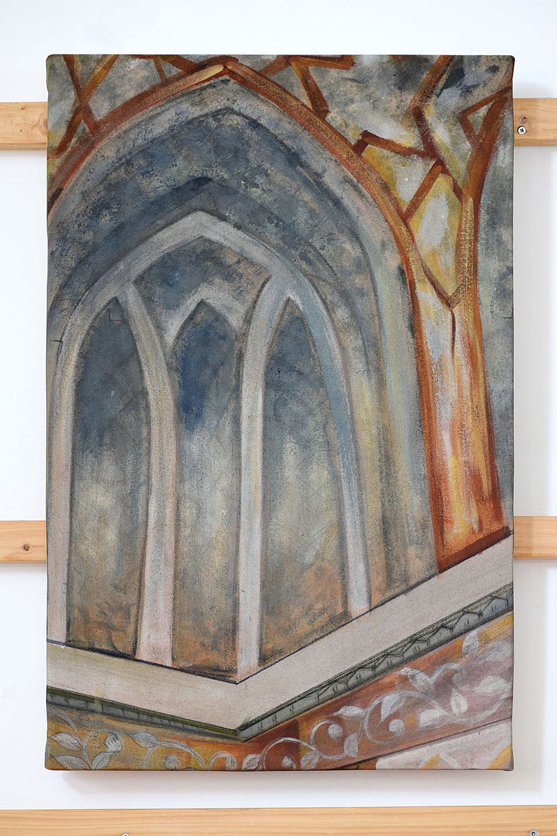 Artwork Window Humayun's Tomb painting