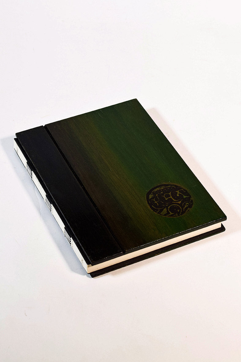 Notebook Vignetted Wood with Coin Emblem