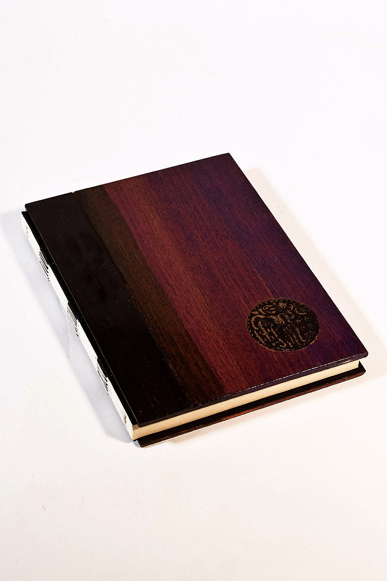 Notebook Vignetted Wood with Coin Emblem