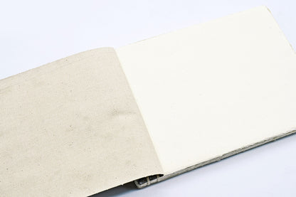 Champagne Silver & Gold Ink Splatter Japanese Binding Notebook, 6X8.5, Deckle-edged Pages