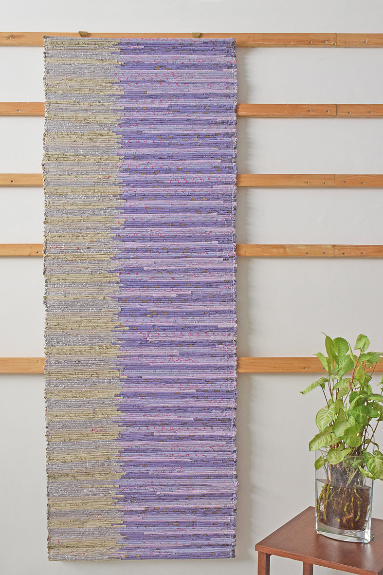 Purple Double Gradient Paper Strip Weave Wall Art Hanging Online
