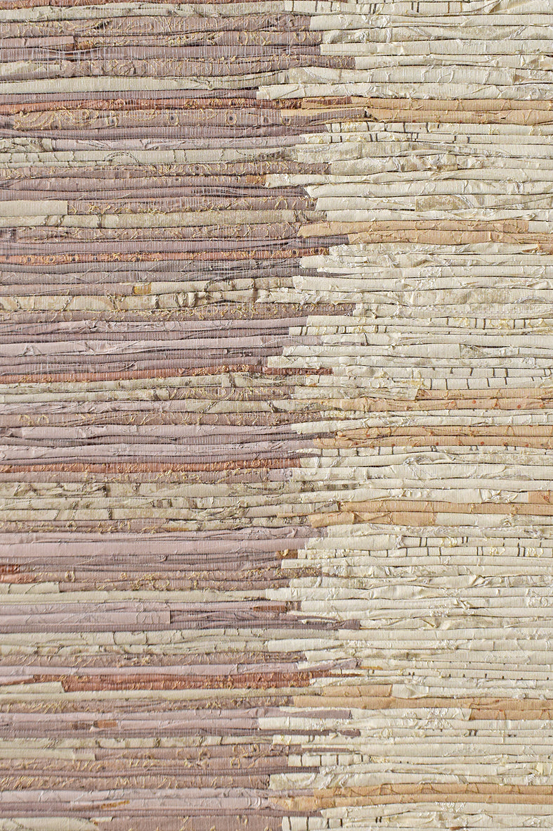 Wall Hanging: Double Gradient Paper Strips weave, 72x28