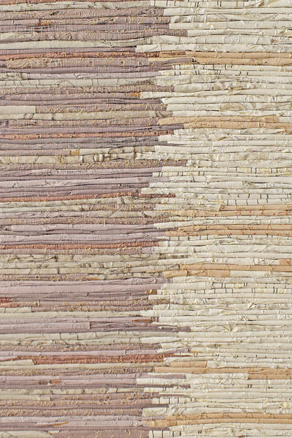 Wall Hanging: Double Gradient Paper Strips weave, 72x28