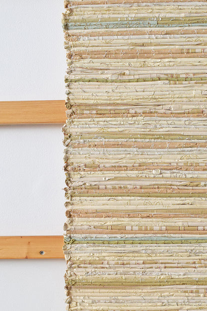 Wall Hanging: Ombre Paper Strips weave wall hanging, 28x73