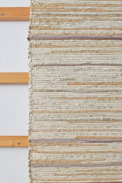 Wall Hanging: Ombre Paper Strips weave wall hanging, 28x73