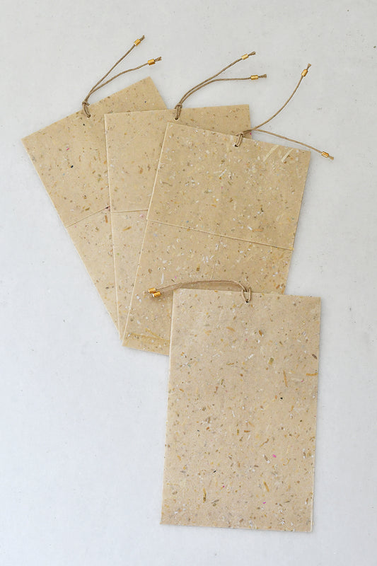 Waxed Banana Paper Gift Enclosures, Set of 4, 10x6.5