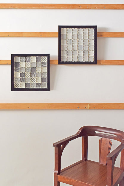 Black & White Grid Dot Texture Wall Art Hanging Online
