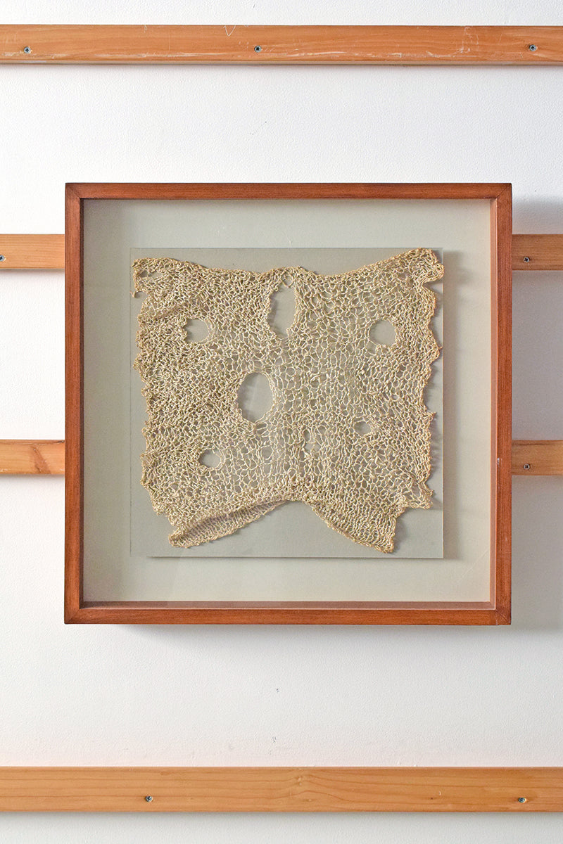 Framed Art: Knitted Paper Yarn, 21x21