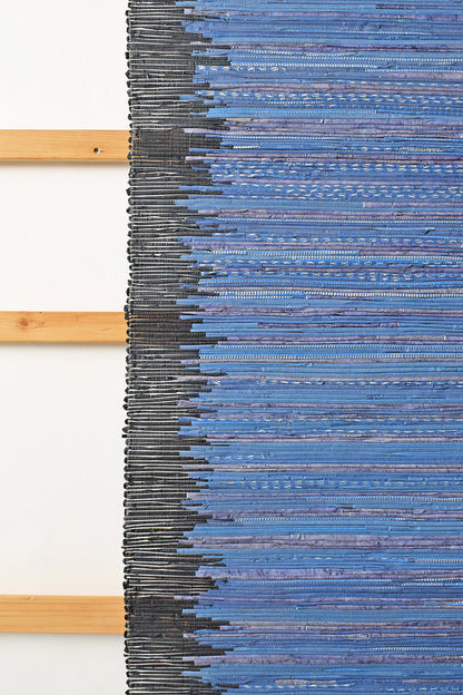 Blue & Black Paper Strip Weave Wall Art Hanging Online
