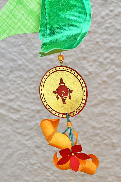 Parrot Hanging with Flower Tassel & Ganjifa, Set of 2