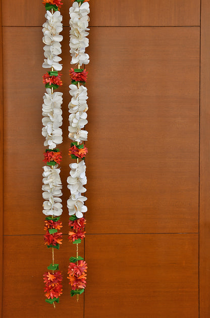 Gajra Paper Flower Garland, set of 2