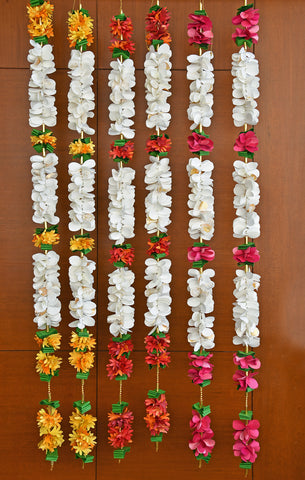 Gajra Paper Flower Garland, set of 2