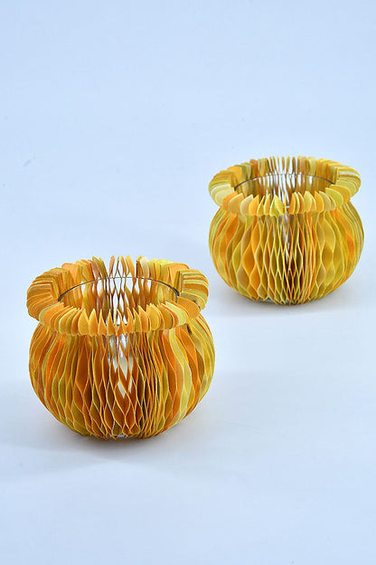 Matka Concertina Covers with Tumbler Tealight Holder, Set of 2