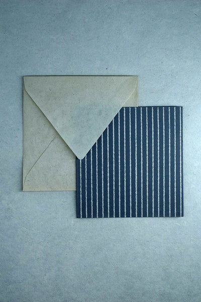Stripes Print Gift Card with Envelope 5x5, Set of 6