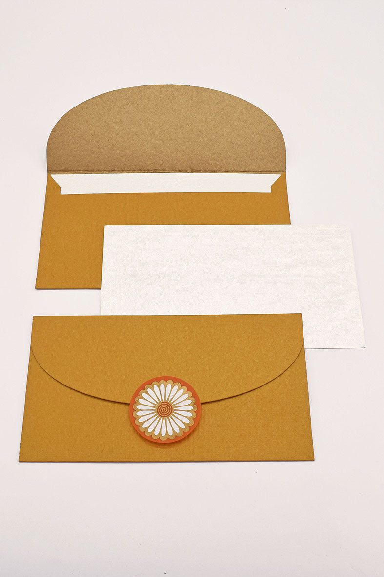 Gift Envelopes with Cards & Round Sticker Closures, Sets of 6, 7.25x4