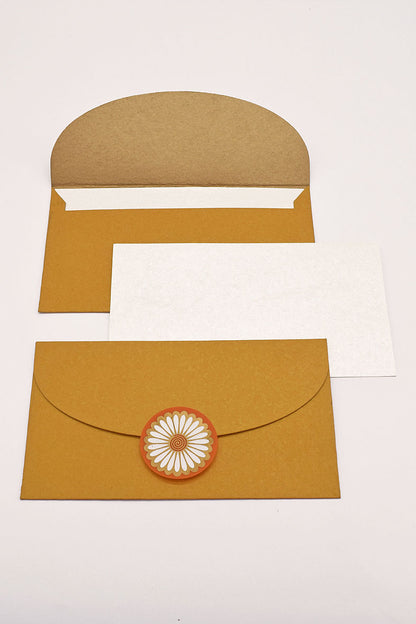 Gift Envelopes with Cards & Round Sticker Closures, Sets of 6, 7.25x4
