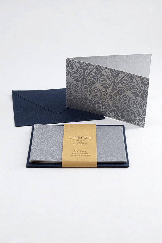 Ogee Damask Print Handmade Paper Gift Card With Envelope Online