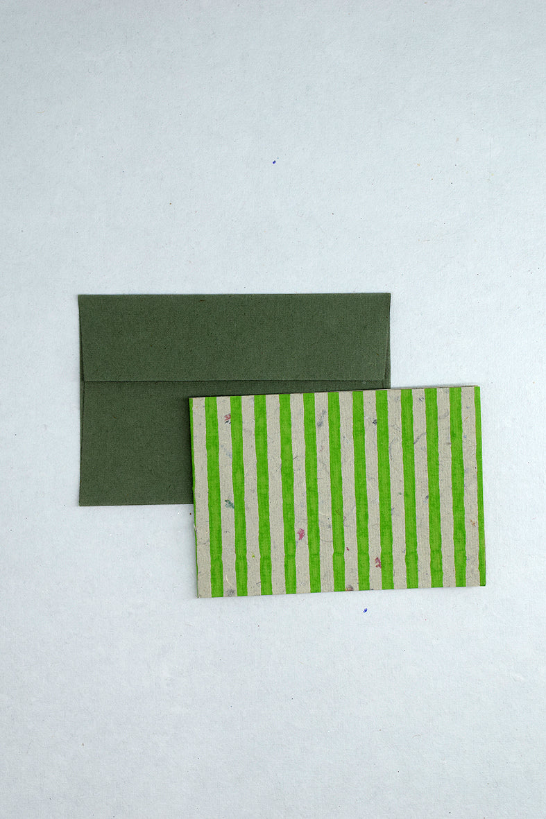 Close Stripes Print Gift Card with Envelope 4x3, 2 Set of 6