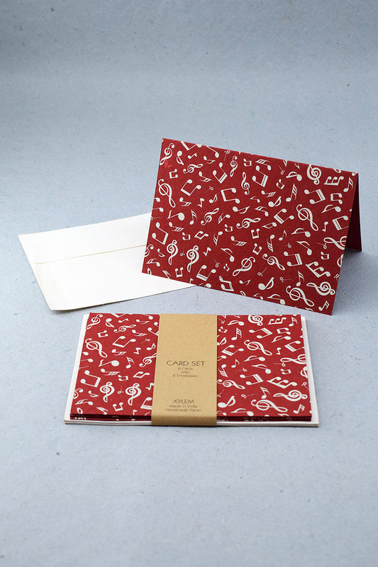 Music Print Handmade Paper Gift Card With Envelope Online