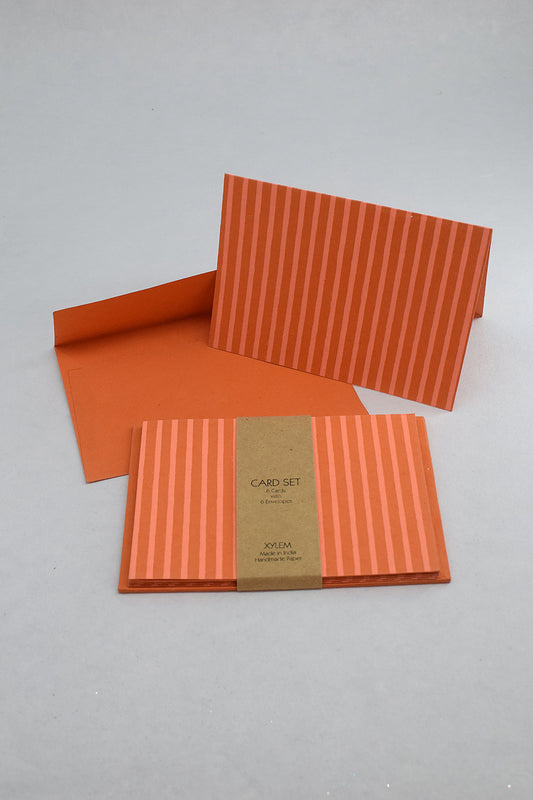 Stripes Print Handmade Paper Gift Card with Envelope Online