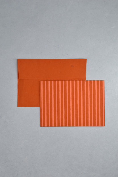 Stripes Print Handmade Paper Gift Card with Envelope Online