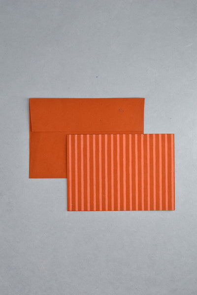 Stripes Print Handmade Paper Gift Card with Envelope Online