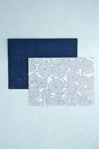 Chrysanthemum Radial Print Gift Card with Envelope 7x5, Set of 6