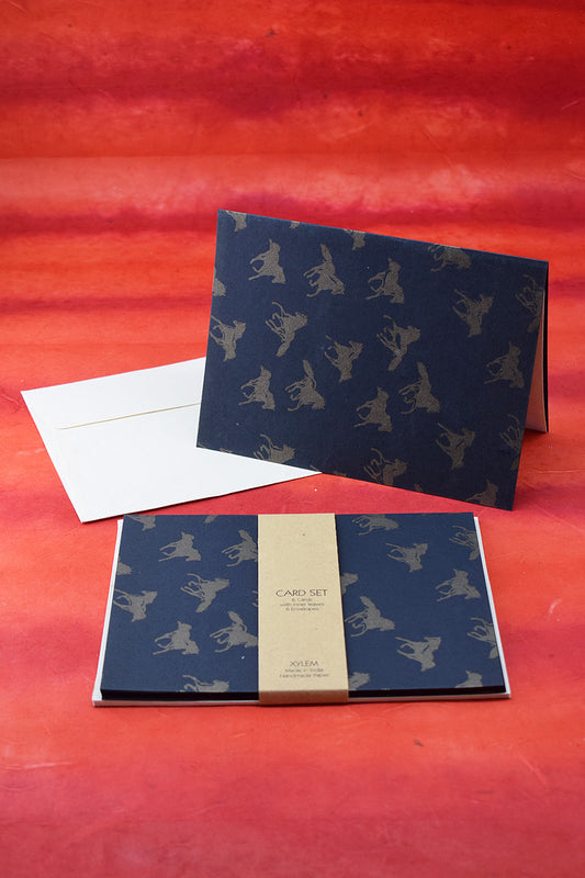 Horse Print Handmade Paper Gift Card With Envelope Online
